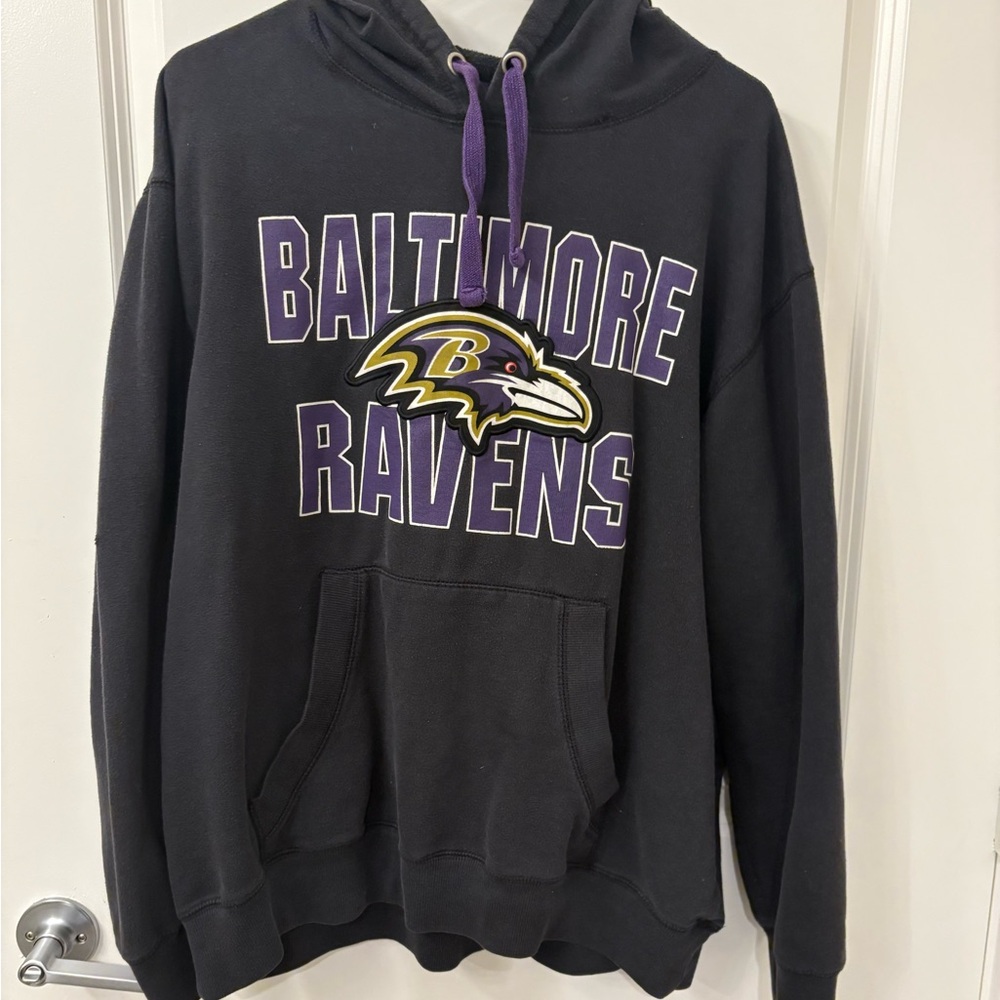 Team Apparel Black and Purple Baltimore Ravens Sweater